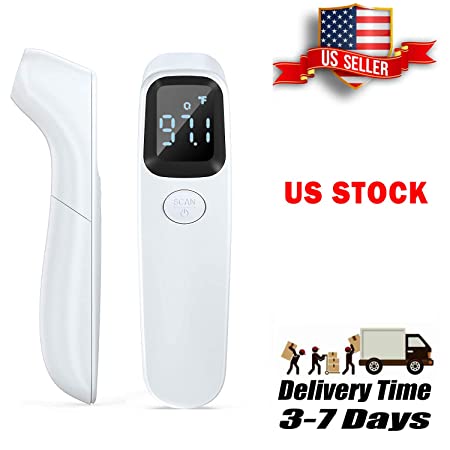 [2020 New] AuLinx Body Non-Contact IR Digital Infrared Thermometer Ear Forehead and Object Function with Fever Alarm and Memory Function Baby and Adult