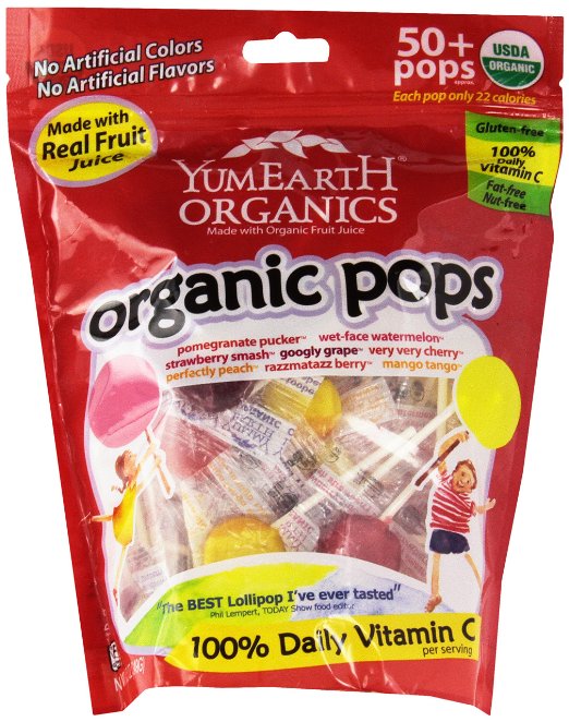 Yummy Earth Organic Lollipops, 12.3 Ounce