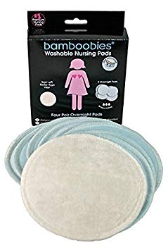Bamboobies Super-Soft Overnight Washable Nursing Pads - Extra Absorbant - 4 Pair