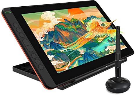 2021 HUION KAMVAS 12 Graphics Drawing Tablet with Screen Full Lamination Android Support Battery-Free Sylus Tilt 8 Press Keys Adjustable Stand