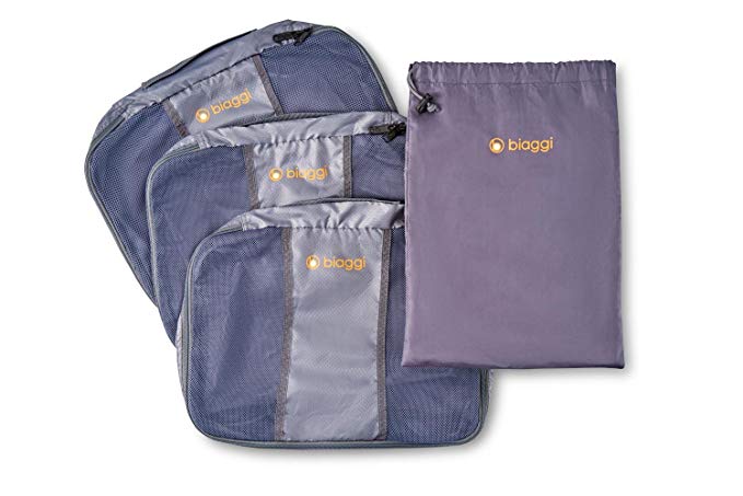 Biaggi Luggage Zipcubes, 3 Packing Cubes   Laundry/Shoe Bag, Small