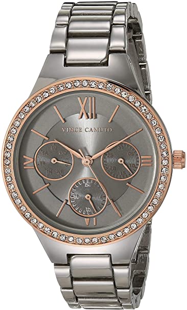 Vince Camuto Women's Crystal Accented Multi-Function Bracelet Watch