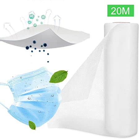 Meltblown Nonwoven Cloth Filter Fabric for Various Masks, Non-Woven Material for Breathing Protection Filtering Layer, Application Mask Filter Cloth, Efficiency Filters of Mask(20m)