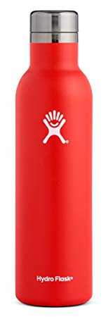 Hydro Flask 25 oz Double Wall Vacuum Insulated Stainless Steel Leak Proof Wine Bottle with BPA Free Cap, Lava