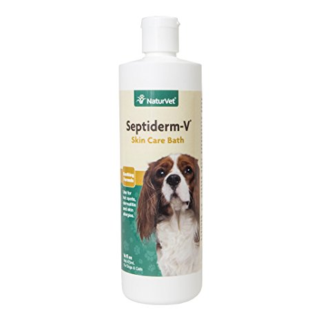 NaturVet Septiderm-V Skin Care Bath for Dogs and Cats, Liquid, Made in USA