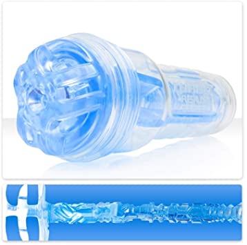 Fleshlight Turbo Ignition Texture Blue Ice-Discrete Blowjob Masturbator, Made of Realistic Superskin Material