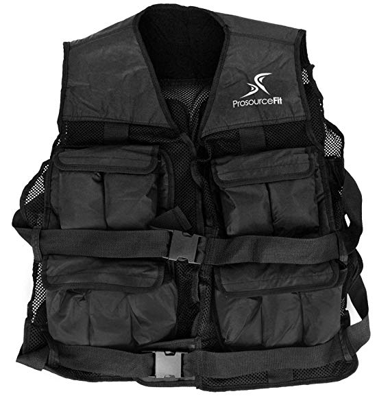 Prosource Fit 20lb Weighted Unisex Workout Vest Training Fitness 20 pounds lb Adjustable Weight