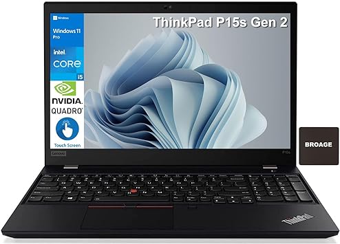 Lenovo ThinkPad P15s Gen 2 Mobile Workstation Business Laptop Computer, 15.6" Touchscreen FHD, Intel Core i5-1145G7, Quadro T500, 16GB DDR4 RAM, 512GB PCIe SSD, Win 11 Pro, 2 Year Warraty, BROAG