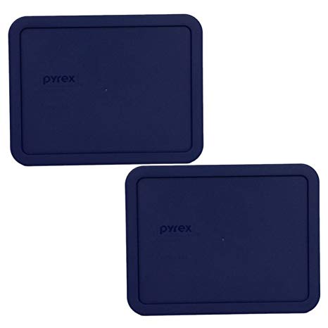 PYREX Blue 6-cup RECTANGULAR Plastic Cover 7211-PC (2 Pack)