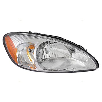 Passengers Headlight Headlamp with Chrome Bezel Replacement for Ford Taurus 1F1Z13008AA