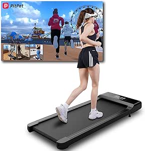 Superun Raceable Walking Pad Suitable for High-tech Equipment, Walking Treadmill Max Capacity 159KG Under Desk Treadmill with APP Control Portable Treadmill Free Training Courses/Multi-Runner Races