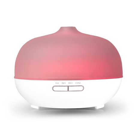 Aromatherapy Diffuser Cool Mist HumidifierUvistar 300ml Ultrasonic Essential Oil Diffuser 4 Timer Settings with 7 Colors LED Lights Changing and Waterless Auto Shut Off