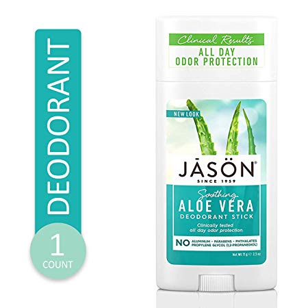 Jason Soothing Aloe Vera Aluminum & Paraben Free Deodorant Stick, 2.5 oz