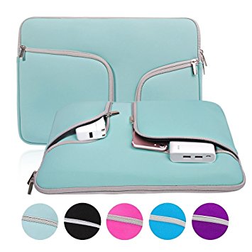 Evershop Zipper Briefcase Handbag Sleeve Bag Cover Case for Macbook Air & PRO 11 inch & Universal Laptop Netbook 11 inch (Teal)