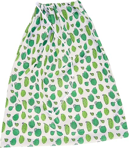 OsoCozy Cloth Diaper Pail Liner - Reusable, Washable, Waterproof Wet Bag with Drawstring. Excellent for Diaper Pails, Garbage Cans, Laundry, Recycling and Storage - Cactus