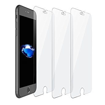 iPhone 7 Plus Screen Protector, iOrange-E 3 Pack iPhone 7 Plus Tempered Glass Screen Cover 9H Hardness HD Easy Install Screen Protector for Apple iPhone 7 Plus 5.5 Inch, Clear