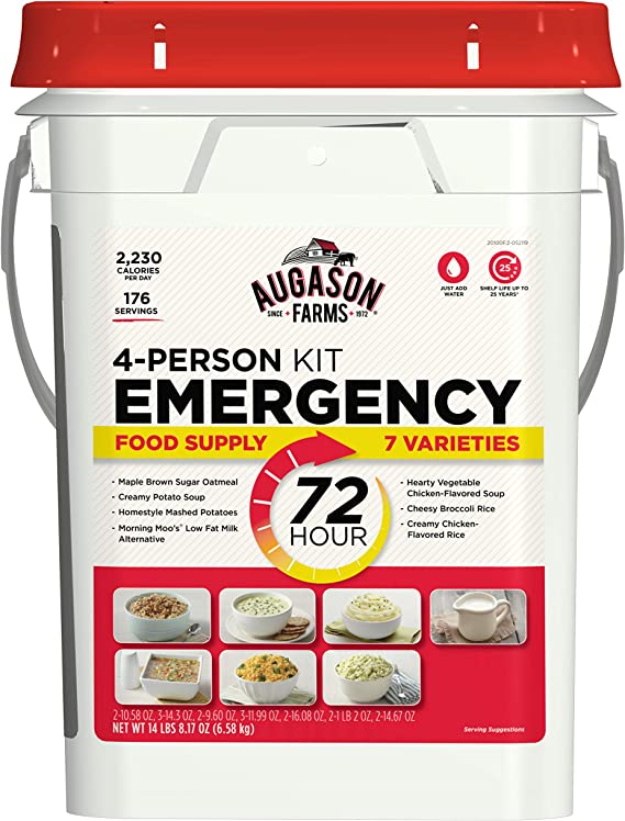 Augason Farms 5-20100 72-Hour 4-Person Emergency Food Storage Kit 14 lbs 7 oz