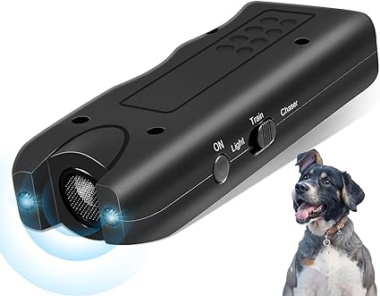 Anti Barking Device, 3 in-1 Dog Barking Control Devices Up to 16.4 Feet Safe for Humans & Dogs, Dog Barking Deterrent Tool for Training, Anti Bark Device for Dogs with Dual Strobe LED Flashlight