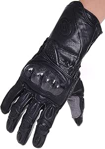 Seibertron SP2 SP-2 ADULT On-Road Street Racing Motorcycle Gloves Genuine Leather Gloves black L Large