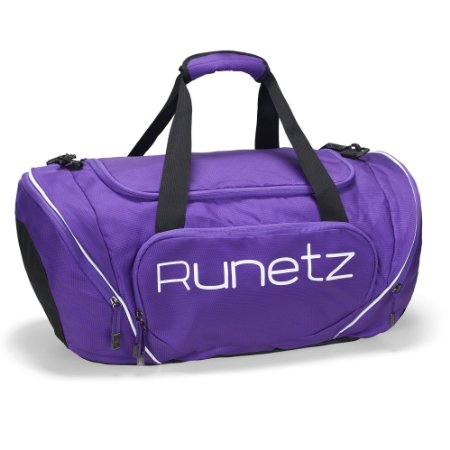 Runetz - PURPLE Gym Bag Athletic Sport Shoulder Bag for Men & Women Duffel 20-inch Large - Purple