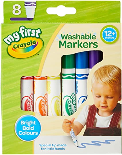 CRAYOLA My First Washable Markers, Pack of 8