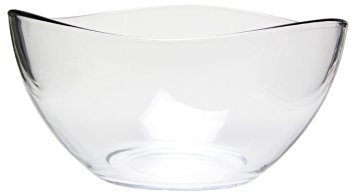 Large Clear Glass Wavy Serving/Mixing Bowl, 63.5 oz
