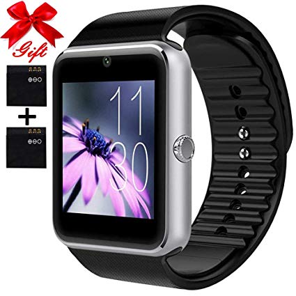 Bluetooth Smart Watch - Smartwatch for Android Phones with SIM Card Slot Camera, Fitness Watch with Sleep Monitor, Pedometer Watch for Men Women Kids Compatible iPhone Samsung LG Huawei HTC Smartphone