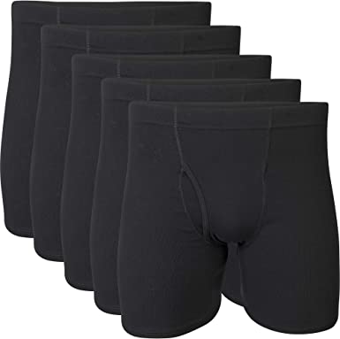 Gildan Mens Covered Waistband Boxer Brief Multipack Boxer Briefs