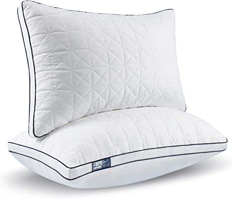 BedStory Bed Pillows for Sleeping - Queen Size Set of 2, Hotel Quality Soft & Comfortable Improve Sleep Quality, Luxury Hypoallergenic Pillows for Side, Stomach or Back Sleepers (19" x 28")