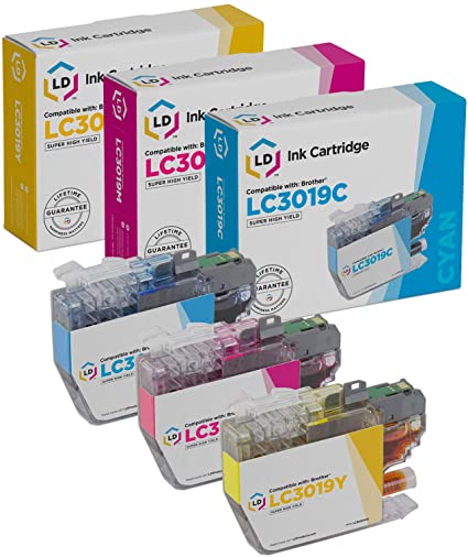 LD Compatible Ink Cartridge Replacement for Brother LC3019 Super High Yield (Cyan, Magenta, Yellow, 3-Pack)