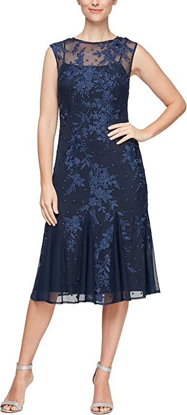 Alex Evenings Women's Short Embroidered Dresses