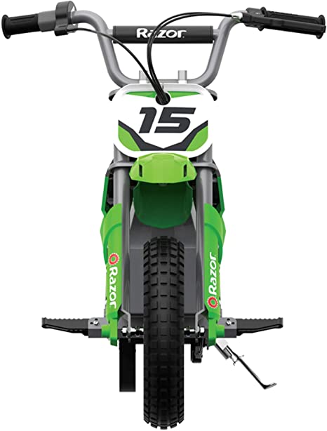 Razor MX400 Kid & Teen Dirt Rocket 24V Ride On High-Torque Electric Toy Motocross Motorcycle Dirt Bike, Speeds up to 14 MPH, Green (2 Pack)