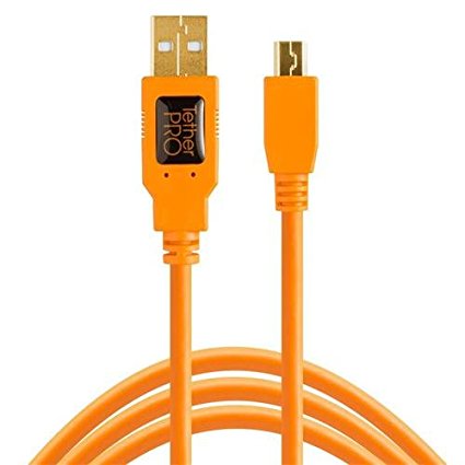 Tether Tools TetherPro USB 2.0 A/MiniB 5 Pin USB Cable 4.6 m Orange [cu5451]