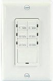 Enerlites HET06A 1-5-10-15-20-30 Minutes Preset In-Wall Countdown Timer Switch Free Decorator Wall Plate White