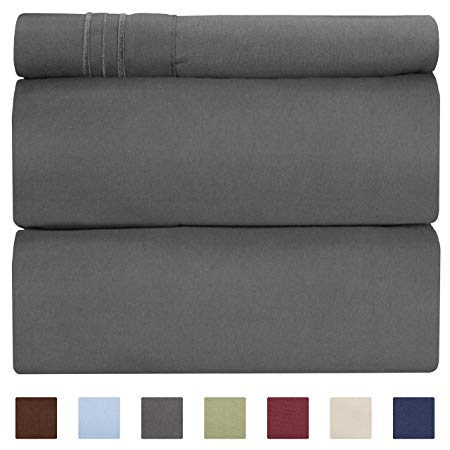 Extra Deep Pocket Sheets - 3 Piece Sheet Set - Deep Pocket Twin Sheets - Extra Deep Pocket Twin Sheets - Deep Fitted Sheet Set - Extra Deep Pocket Twin Size Sheets - Easily Fits Extra Deep Mattresses