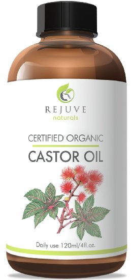 RejuveNaturals Certified Organic Castor Oil 4 oz