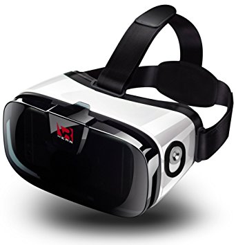 VR WEAR Virtual Reality Headset with Magnetic Button Trigger for Smartphones – Comfortable & Quality 3D VR Glasses for Movies & Games - Adjustable Focus and IPD – Ideal for 4.5-6.3" Smartphones