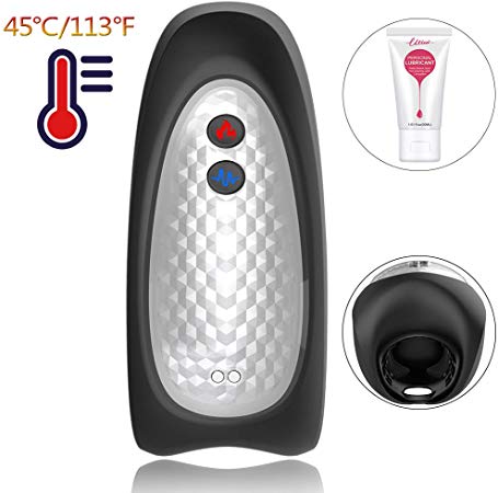 Male Masturbator Cup Sex Toys for Male Masturbation,UTIMI Rechargeable Penis Vibrator for Men Prolonged Erection,Heating Fuction,7 Hitting Mode,1 Water-Based Lube