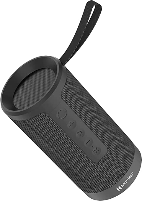 Knox Gear Wireless Portable IPX5 Waterproof Bluetooth Speaker with USB-C, TWS Stereo Pairing, and Built-in Mic - Black