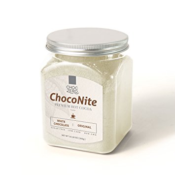 ChocZero's ChocoNite Premium Hot Cocoa. White Chocolate Original. Sugar free, Low Carb. All Natural, Non-GMO. Best Keto Drink.