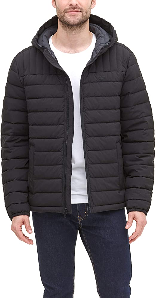 Dockers Men's The Liam Smart 360 Flex Stretch Quilted Hooded Puffer Jacket