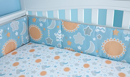 Little Bedding Celestial Baby Traditional Padded Bumper