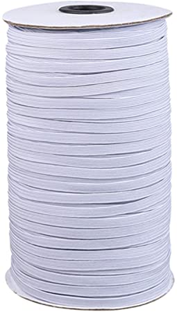 Flat Elastic Band Heavy Stretch High Elasticity Knit Elastic Band for Sewing Crafting (144Yards 3mm)