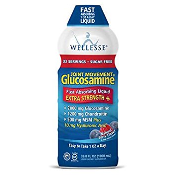 Wellesse Joint Movement Glucosamine With Chondroitin & Msm 33.8 fl oz (1000 ml) Pack of 3 , Wellesse-sh