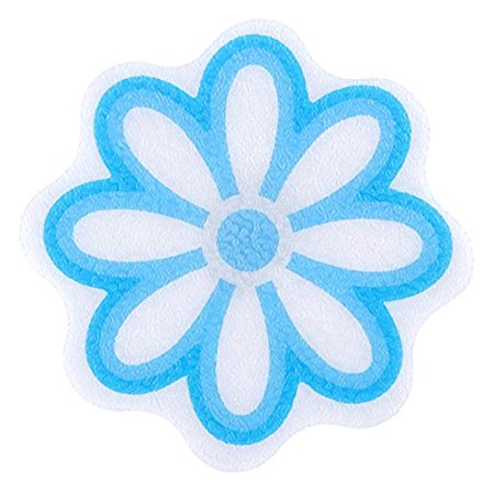 Adhesive Daisy Bath Treads in Blue