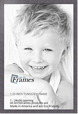 ArtToFrames 24x36 inch Tungsten Style Picture Frame, WOMBW26-443-24x36