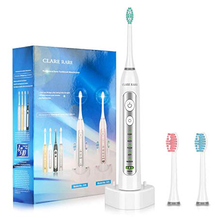 Sonic Electric Toothbrush,Sonic Technology Rechargeable Toothbrush for Kids and Adults,5 Adjustable Modes,USB Plug Wireless Charging Toothbrush,Charged 4 Hours at Least 30 Days Use with (S325)