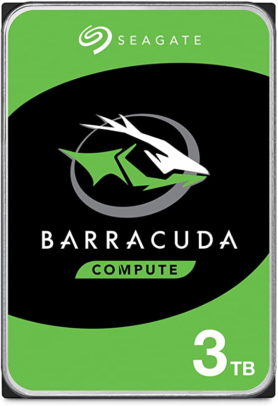 Seagate BarraCuda 3TB IHD HDD 3.5 Inch SATA 6Gb/s 5400 RPM 256MB Cache for Computer Desktop PC Frustration Free Packaging (ST3000DM007)