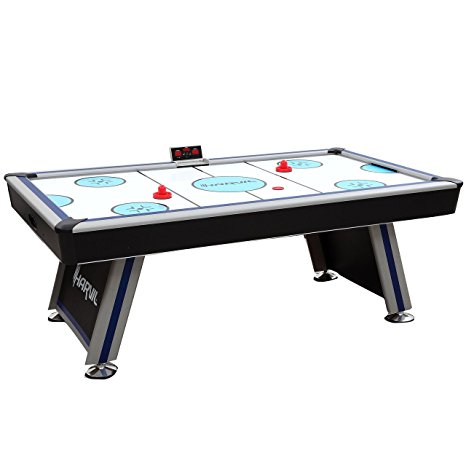 Harvil 7 Foot Air Hockey Table Full Size for Kids and Adults with Powerful Dual Electric Blowers, Paddles and Pucks