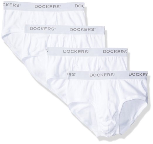 Dockers Men's 4-Pack Cotton Modern Fit Brief